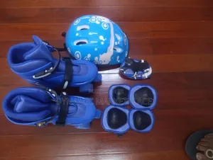 Kids Rollerblades Set With Helmet and Protective Pads
