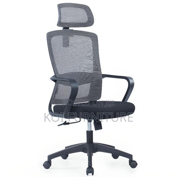 Office Chairs; High Back Ergonomic Office Seat With Headrest - thumbnail 4