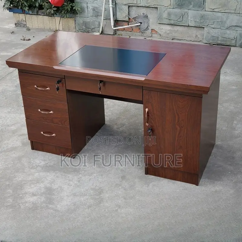 Office Desk; 1.4 Meter Brown Mahogany Executive Senior Desk
