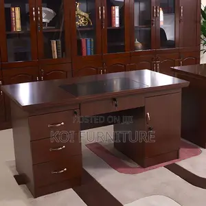 Office Desk; 1.4 Meter Brown Mahogany Executive Senior Desk