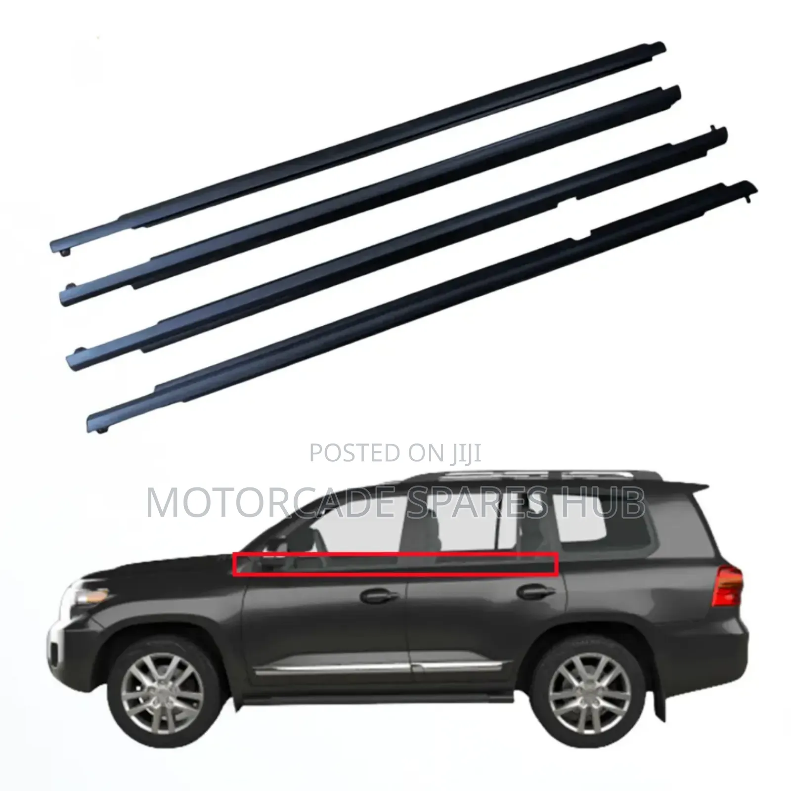 Toyota Landcruiser 200 Series Door Rubber Black Weather Strip Moulding