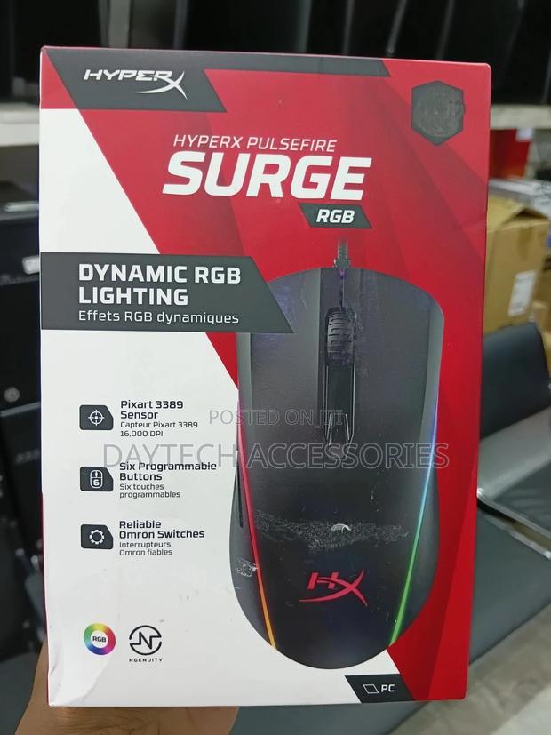 Hyperx Pulsefire Surge Rgb Wired Optical Usb Gaming Mouse - main view