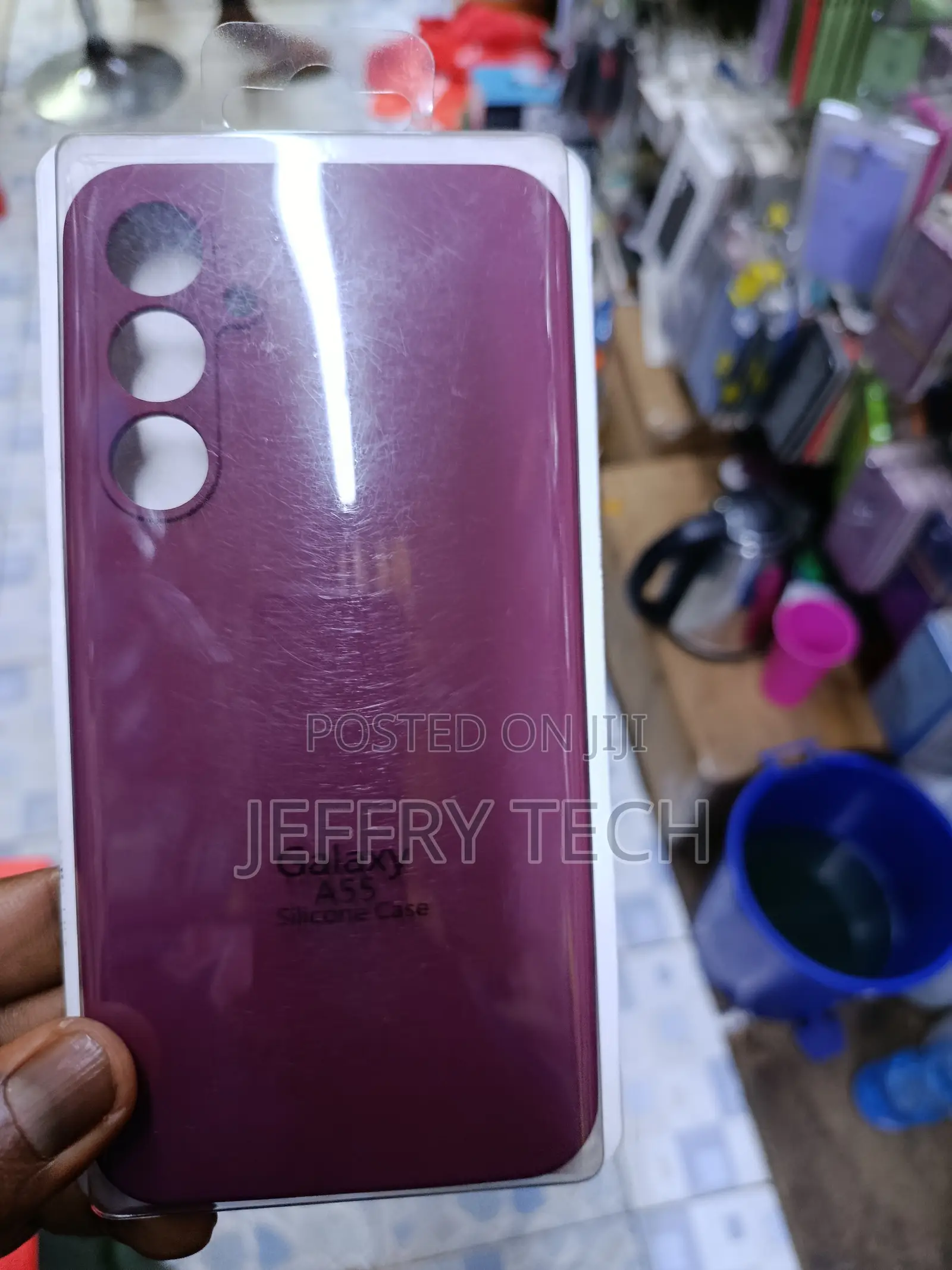 Kedba Samsung Galaxy A55 Liquid Silicone Case With Fur Lining