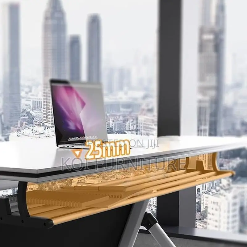 Office Table; White Mobile Home Office Training Meeting Table