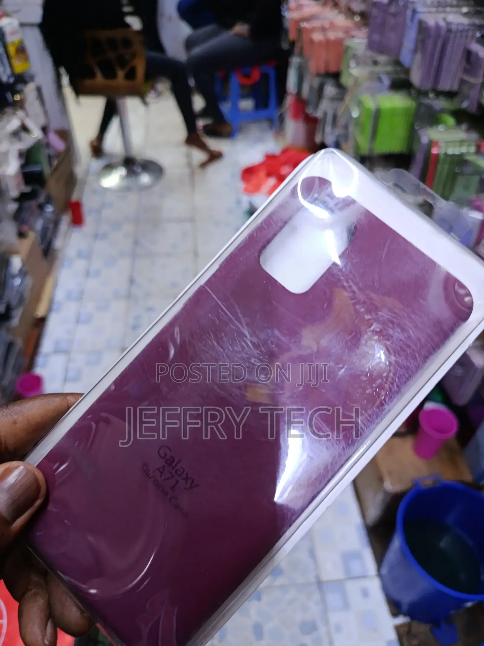 Wuacy Samsung Galaxy A71 Liquid Silicone Case With Cloth Lining Maroon