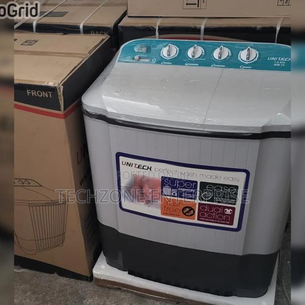 Unitech 7.5kgs Twin Tub Semi Automatic Washing Machine, White