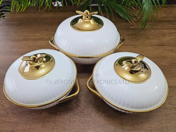 Classy 3 Pieces Ceramic Serving Bowls - thumbnail 3