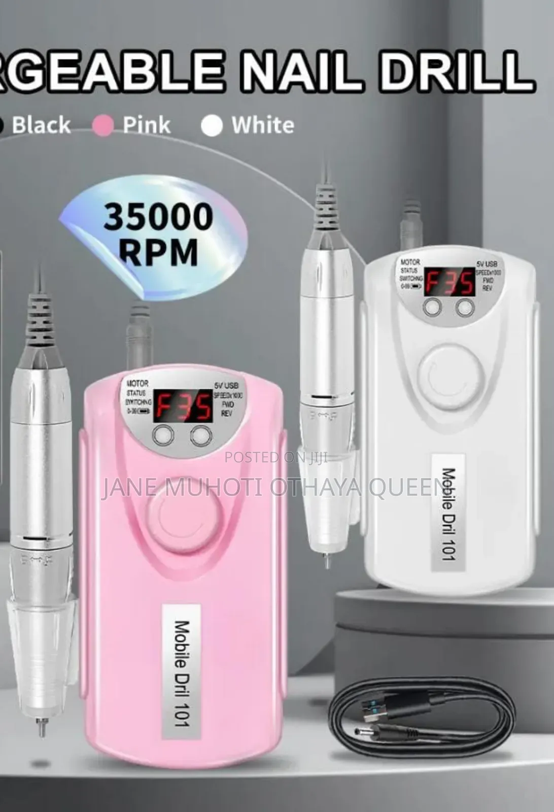 *Professional Rechargeable Electric Nail Drill
