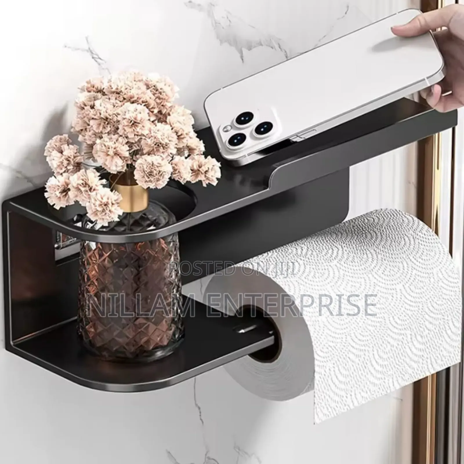 Wall-mounted Toilet Paper Holder With Shelf*