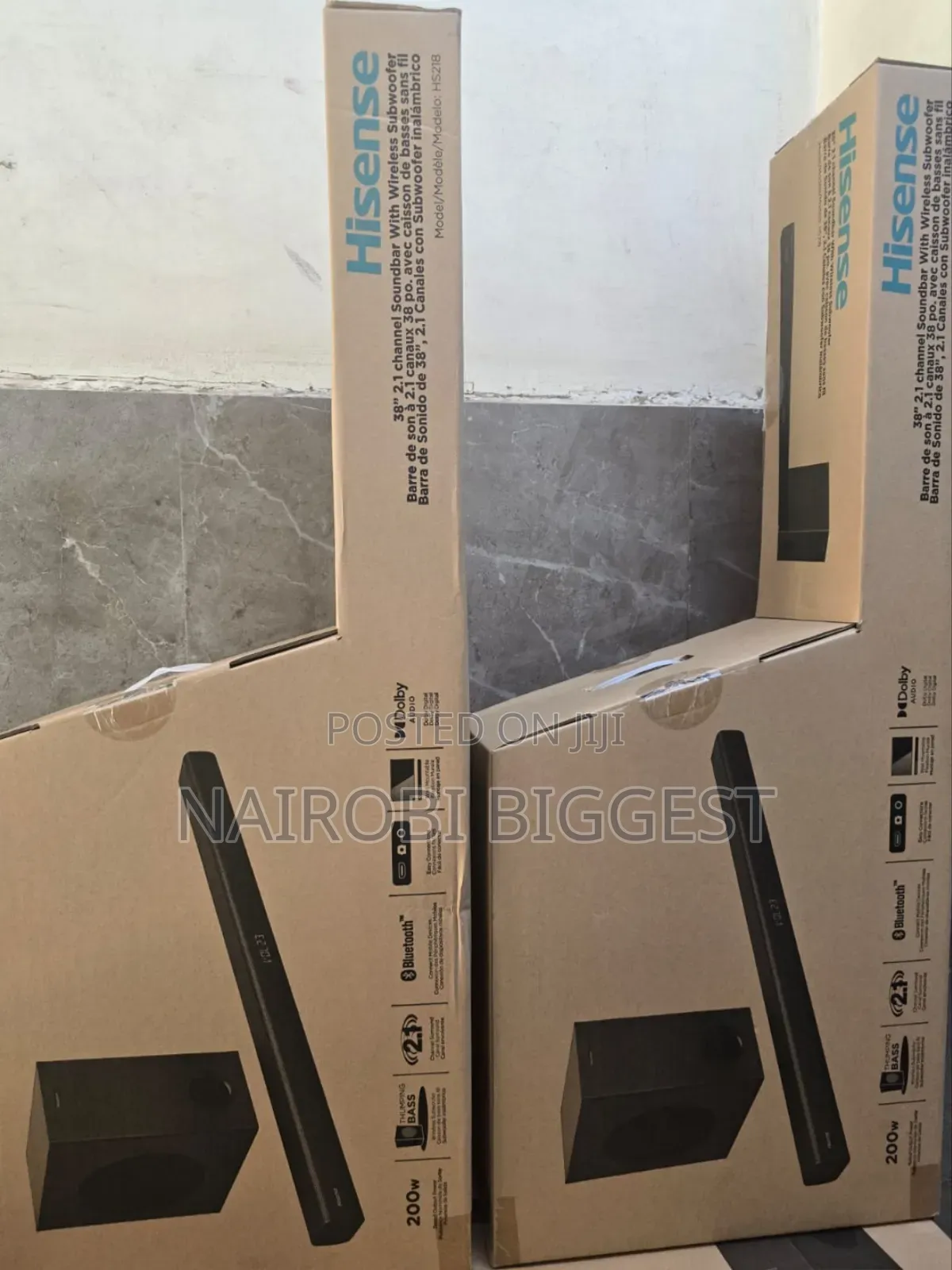 Hisense Soundbar 
200 Watts Hisense Soundbar 2.1ch Channel Hs218