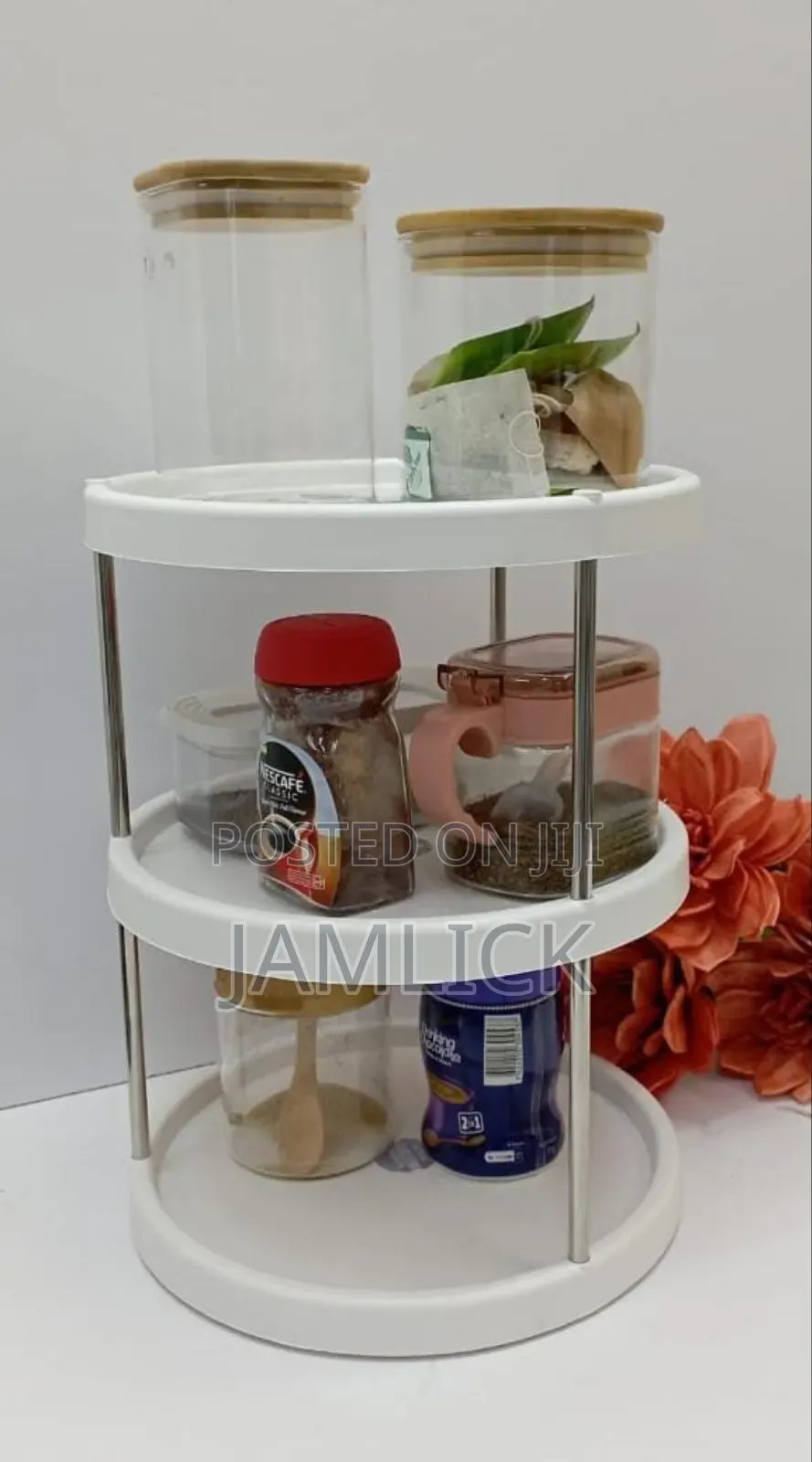 3 Tier Rotating Kitchen Storage Rack - Bz