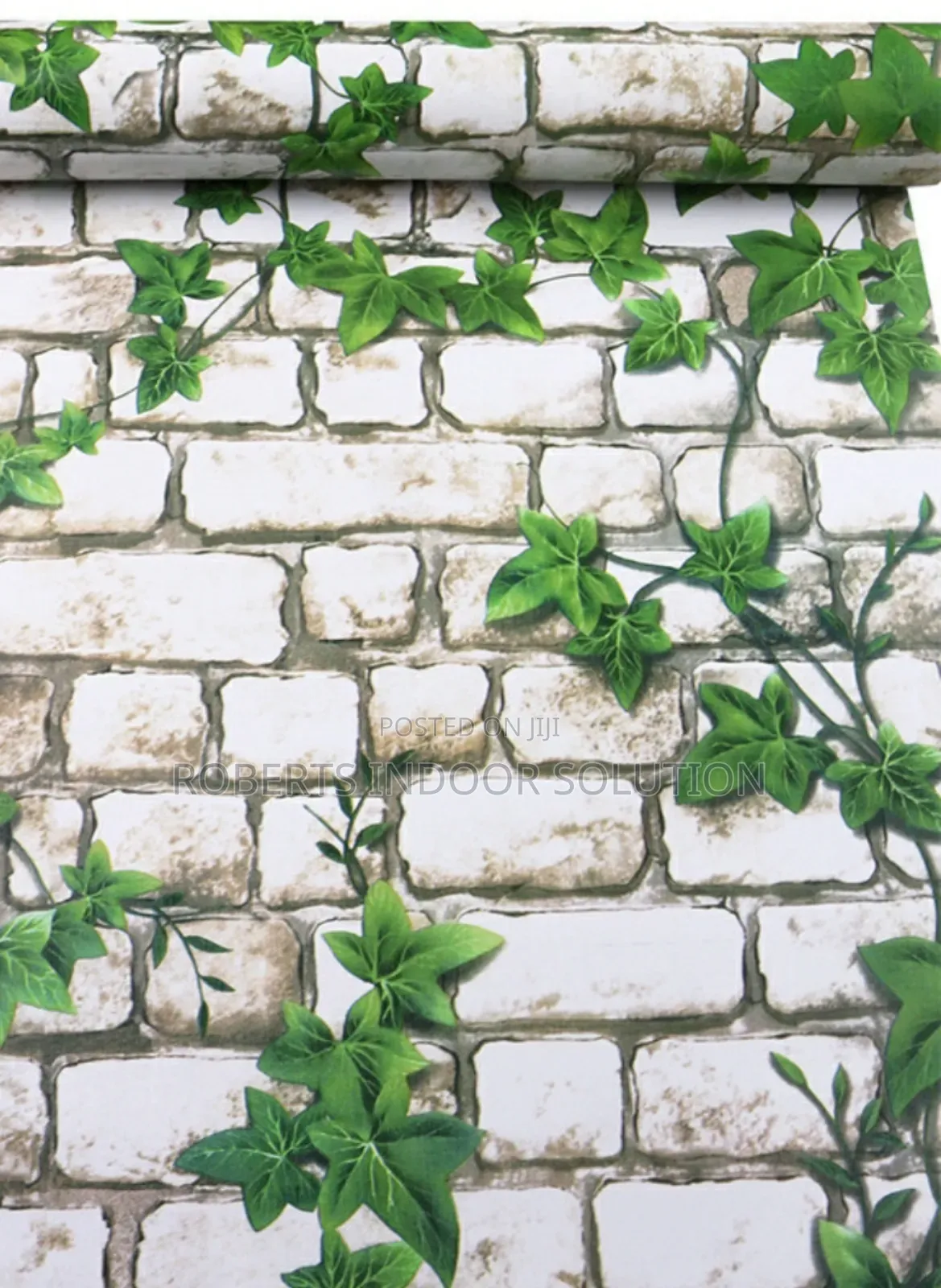 Brick Flowered 3d Wallpaper