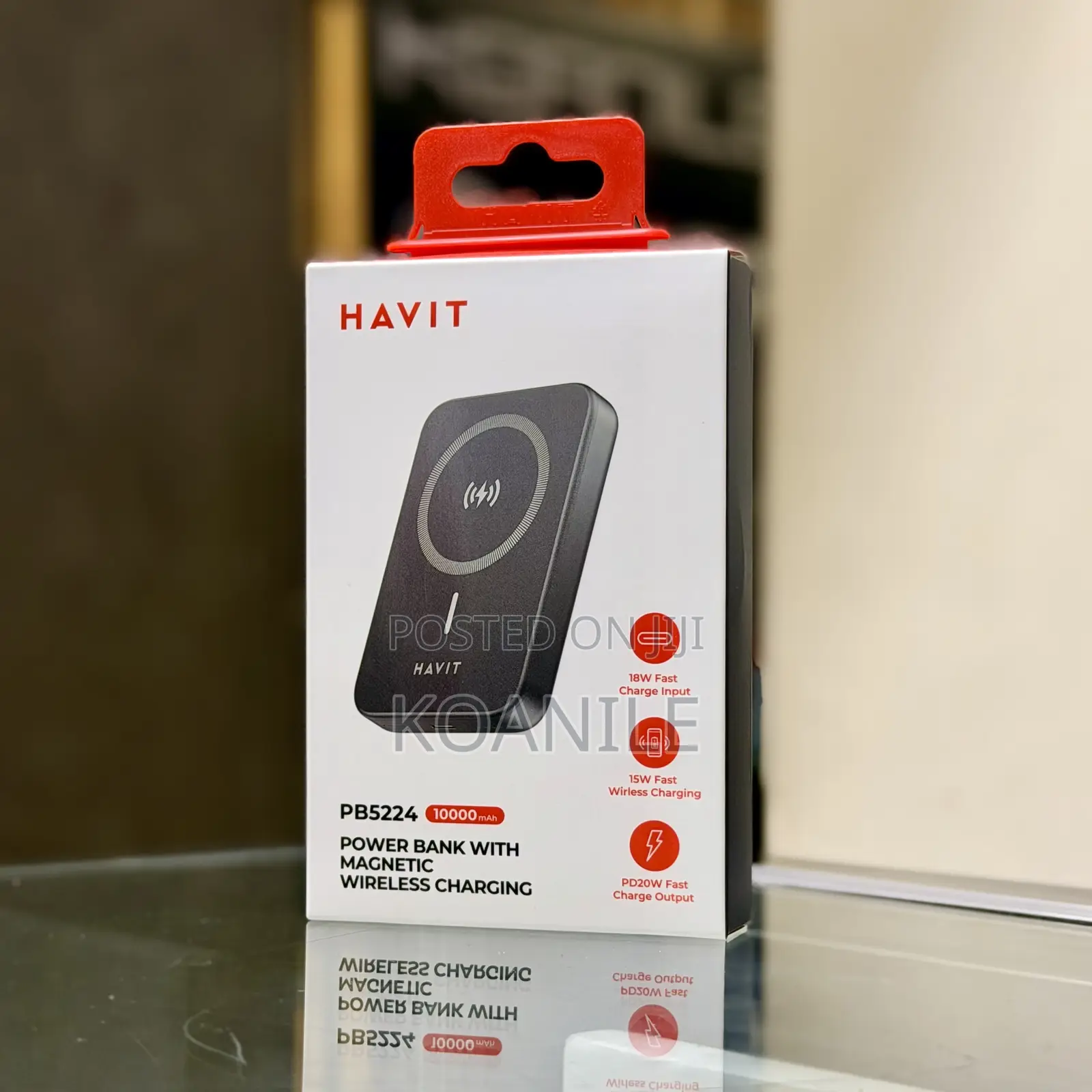 Havit Pb5224 Power Bank With Magnetic Wireless Charging