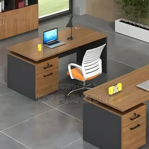 Office Desk; 140cm Executive Natural Wooden Study Des