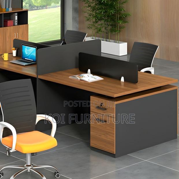 Office Desk; 140cm Executive Natural Wooden Study Des - thumbnail 4