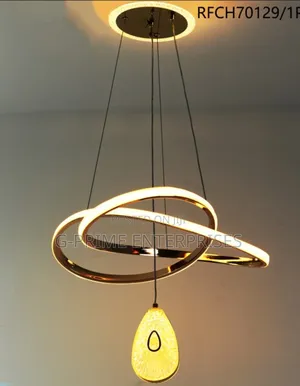 Wavy 2 Ring Pendant Chandelier Light