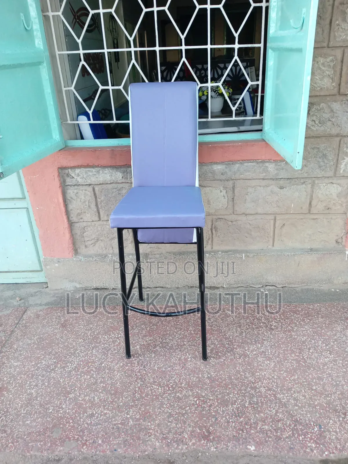Purple Executive High Stool Chair