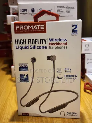 Liquid Silicone Hi-Fi Wireless Neckband-Promate Civil