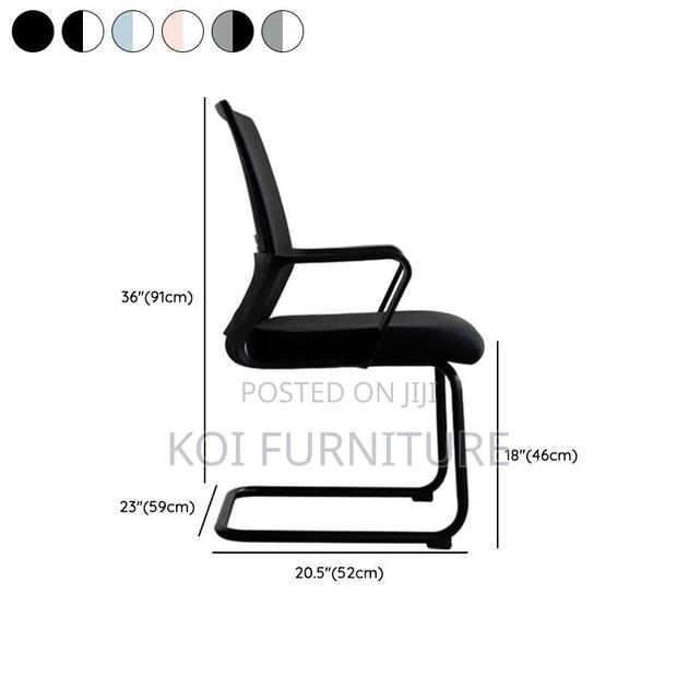 Office Chairs; Black Fabric Office Study Chair - thumbnail 3