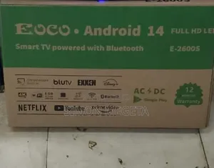 26" Ecco Smart Android Tv With Bluetooth (Ac/Dc).