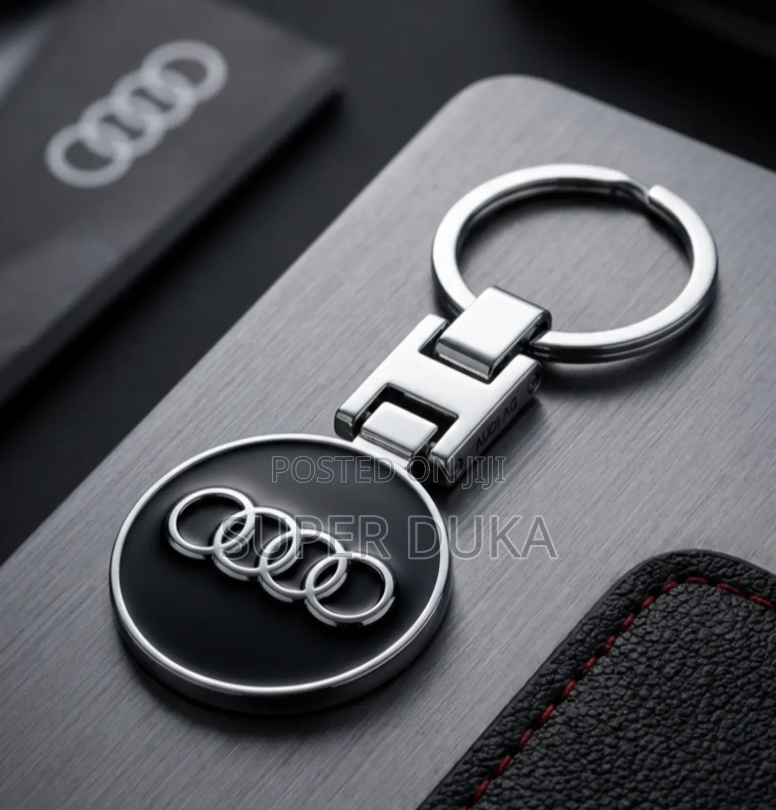 Metal Keychain Audi Logo.