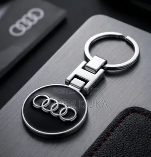 Metal Keychain Audi Logo.