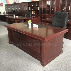 1.6 Meters Mahogany L-Shaped Office Boss Table
