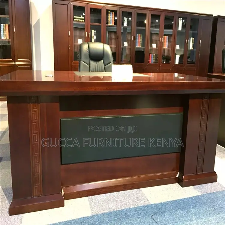1.6 Meters Mahogany L-Shaped Office Boss Table