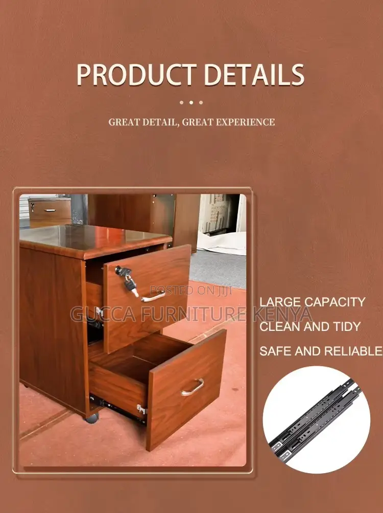 1.6 Meters Mahogany L-Shaped Office Boss Table