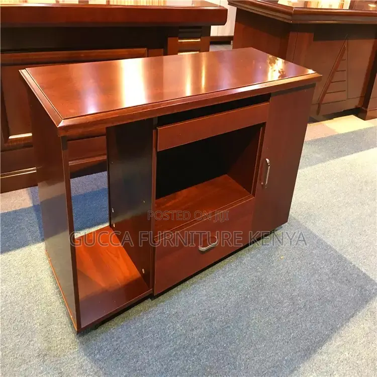1.6 Meters Mahogany L-Shaped Office Boss Table