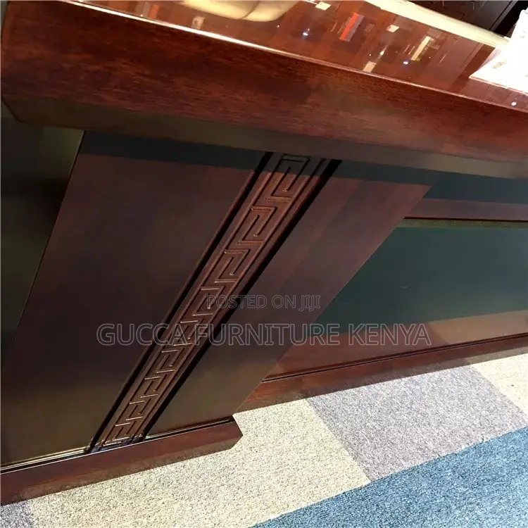 1.6 Meters Mahogany L-Shaped Office Boss Table