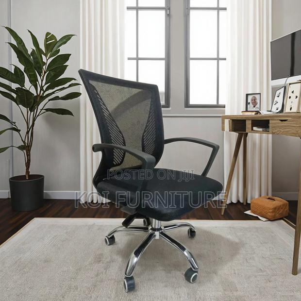 Office Chairs; Mesh Clerical Office Fabric Chairs - thumbnail 6