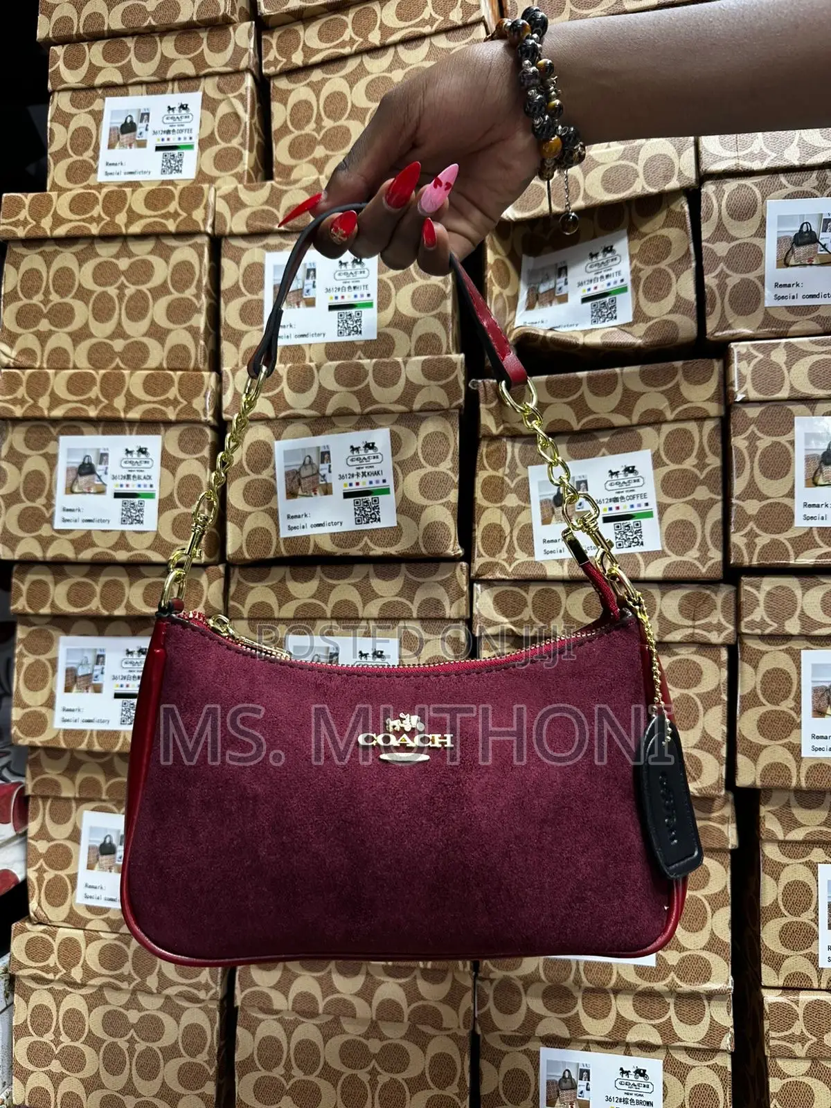 Velvety Coach Teri Mini Crossbody Bag.