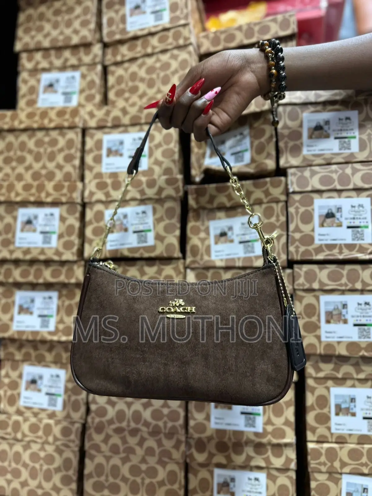 Velvety Coach Teri Mini Crossbody Bag.