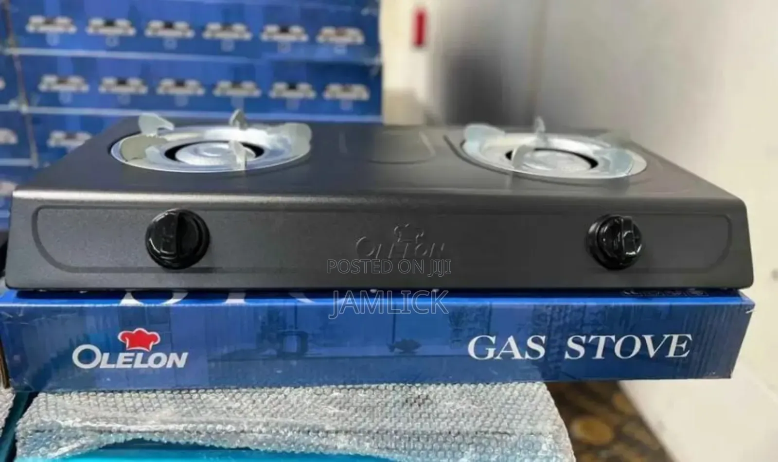 Olelon 2-Burner Black Metallic Tabletop Gas Stove –Dv