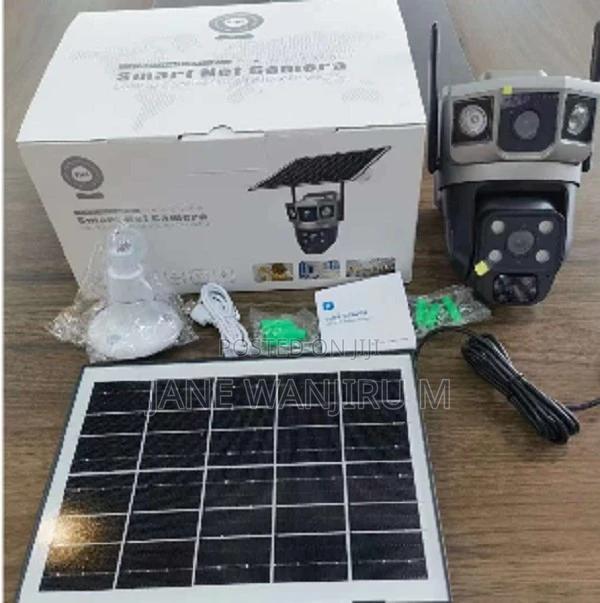 New Wifi Dual Lens PTZ V380 Solar Camera Double Lense