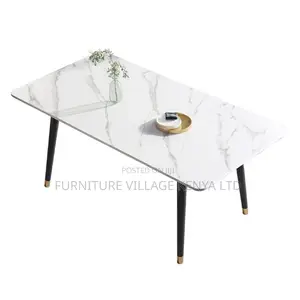 Dining Set; 4-Seater Marble 4 Legs Home Dining Set