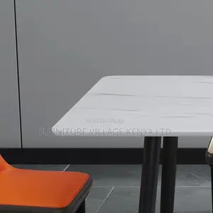 Dining Set; 4-Seater Marble 4 Legs Home Dining Set