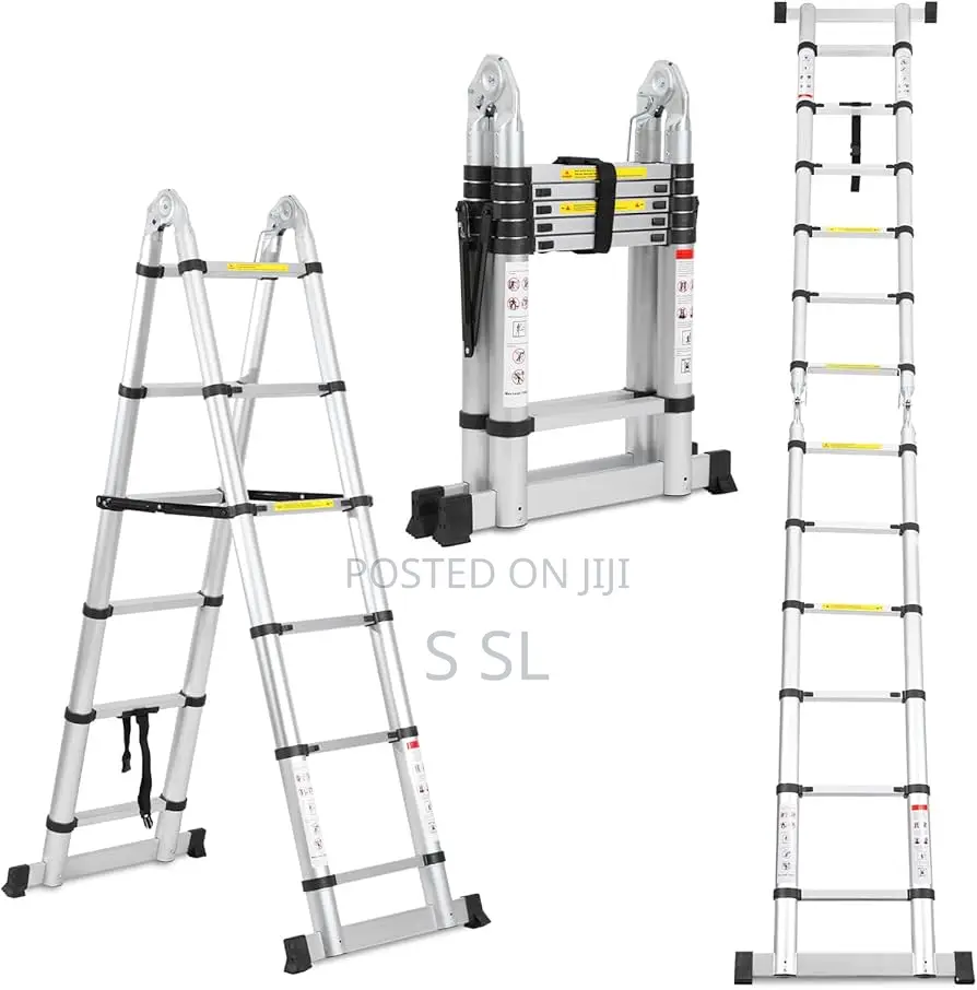1.9m by 1.9m Double Telescopic Ladder