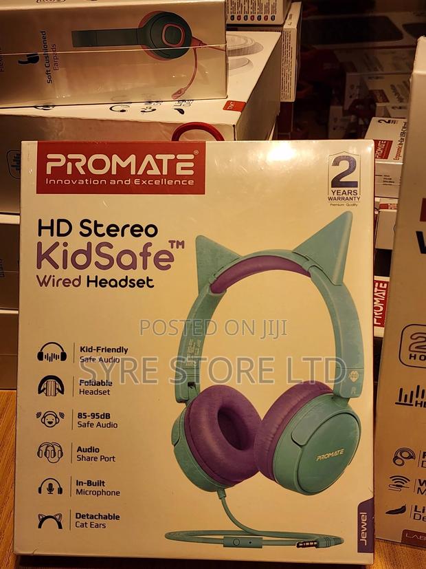 Promate Jewel: Kidsafe Hd Stereo Wired Headset for Kids