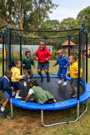 4ft Children Trampoline With Safety Net –Backyard Play Equipment
