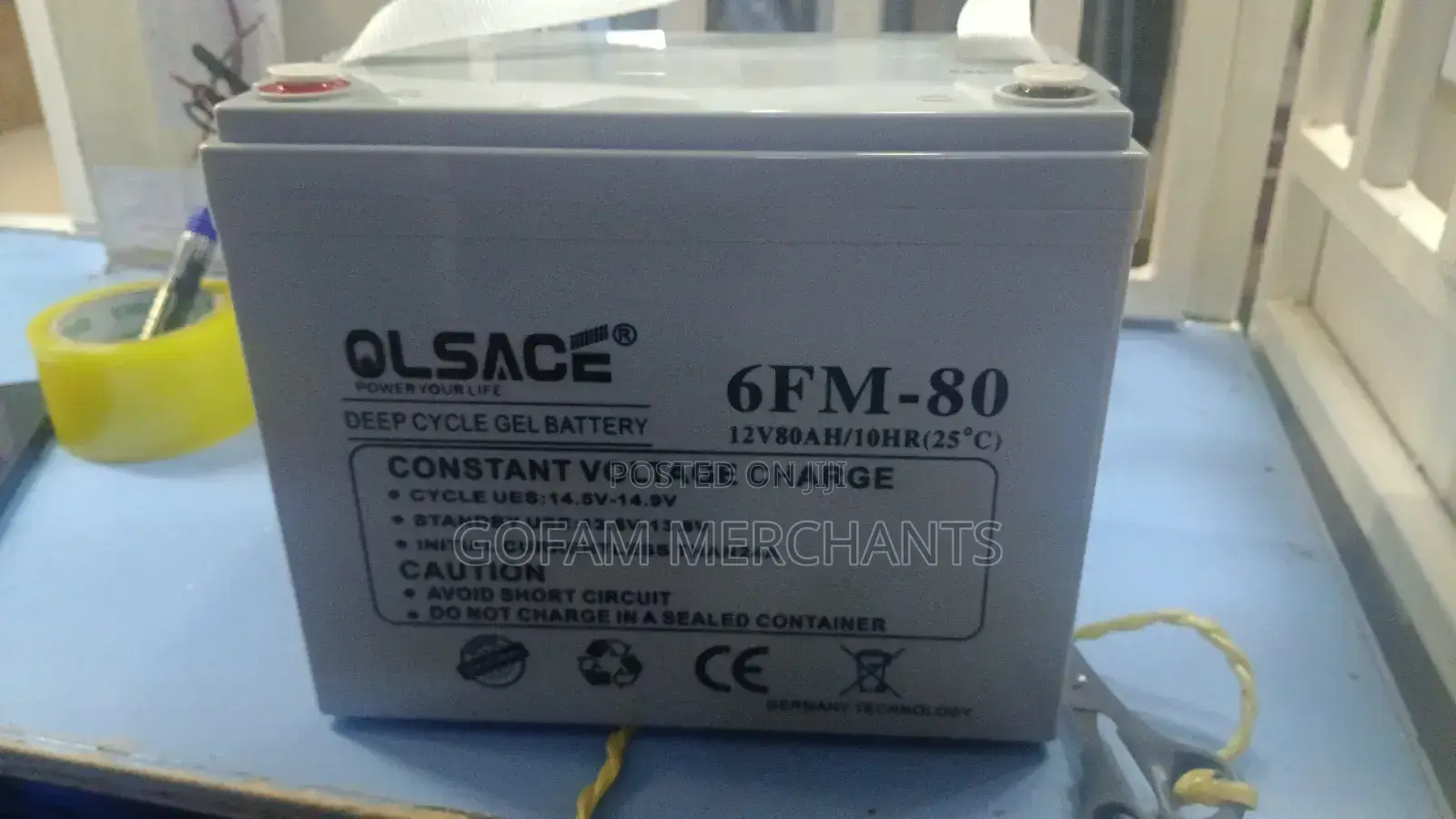 Olsace 80ah Maintenance Free Gel Battery
