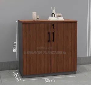 2-Door Wooden Office Credenza – Stylish Office Storage Unit