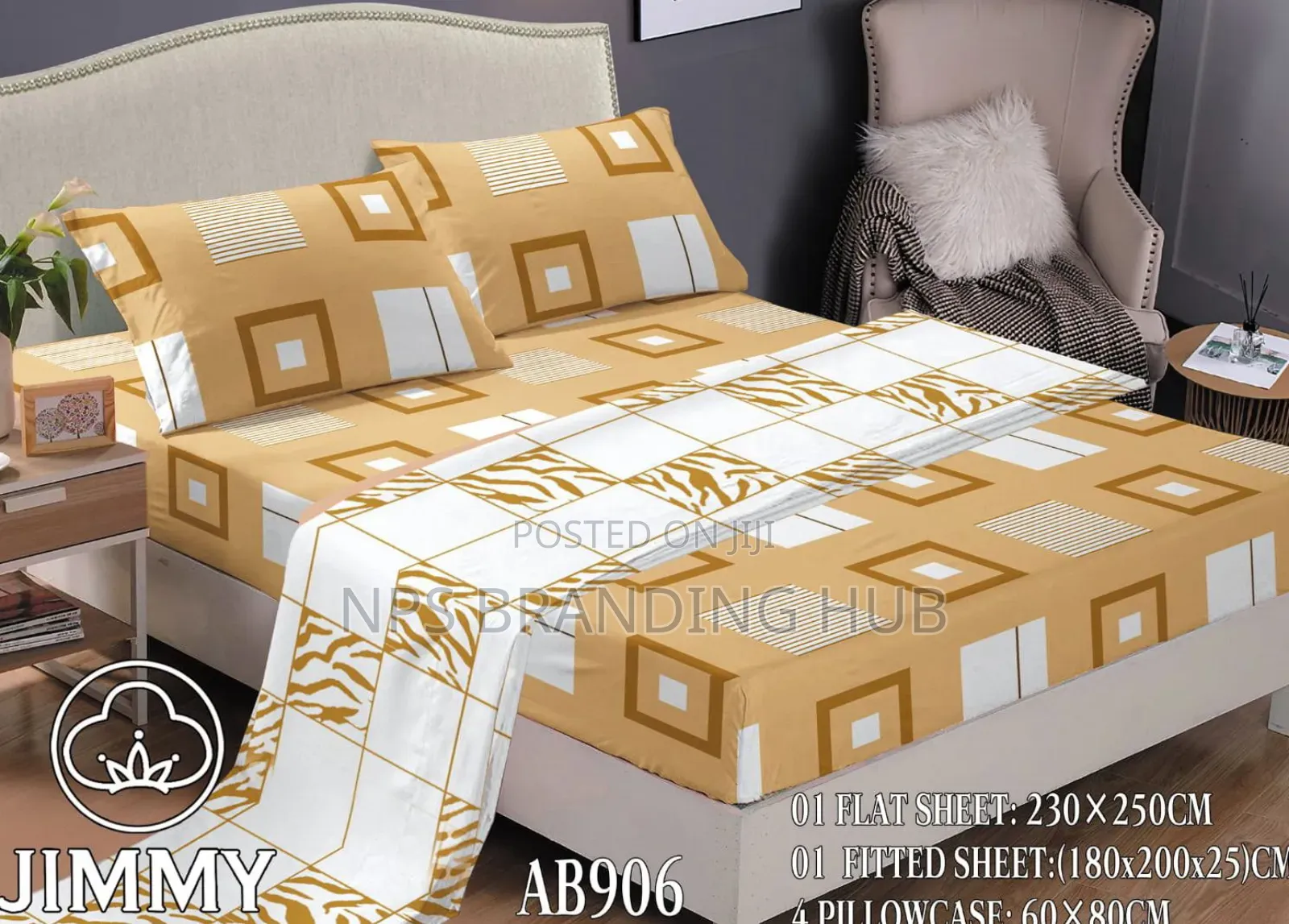 (6pc) Fitted Mix and Match Cotton Bedsheets 6*6/6*7 Sk