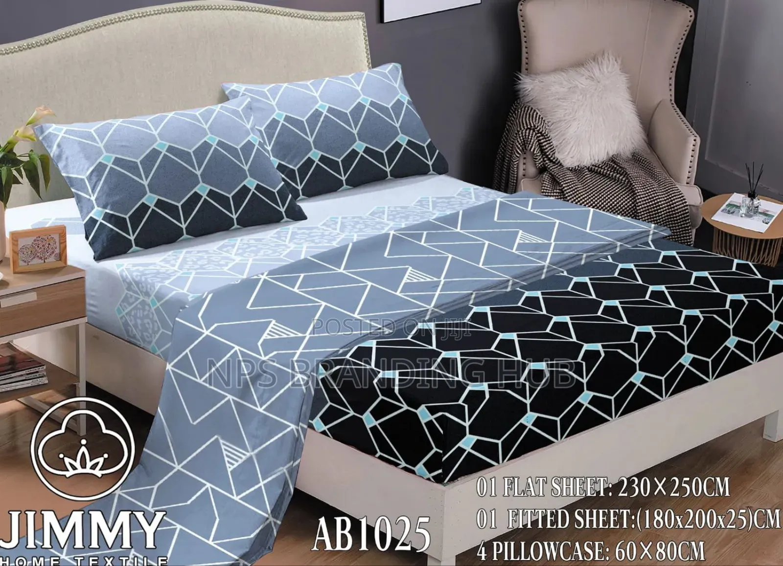 (6pc) Fitted Mix and Match Cotton Bedsheets 6*6/6*7 Sk