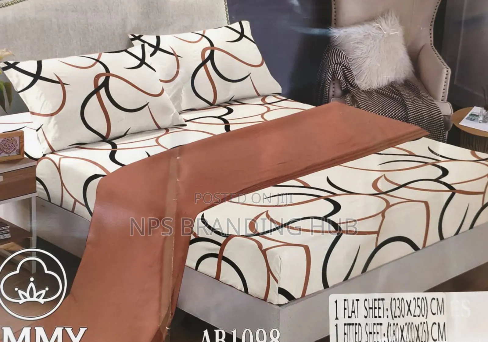 (6pc) Fitted Mix and Match Cotton Bedsheets 6*6/6*7 Sk