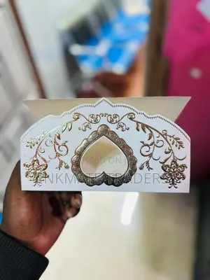 Elegant Pearl Finish Wedding Card Printing