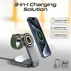 3 in 1 Magsafe Wireless Charging Station – Promate Aura Fold Trio