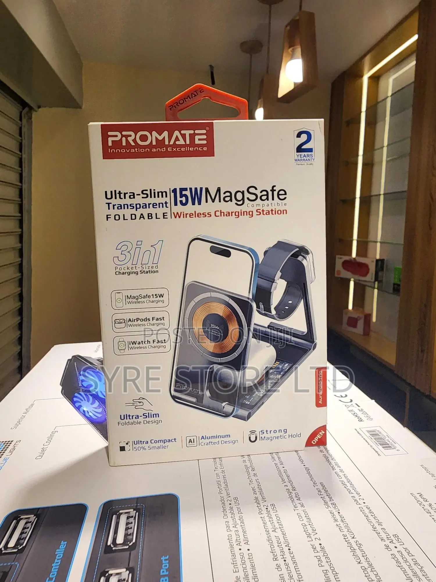 3 in 1 Magsafe Wireless Charging Station – Promate Aura Fold Trio