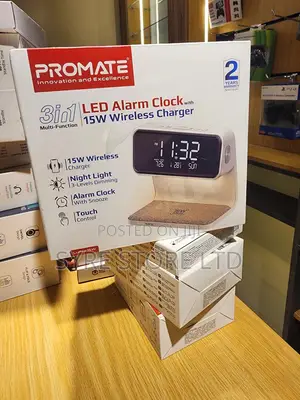 15w Wireless Charger Led Alarm Clock –Promate Lumix 15w